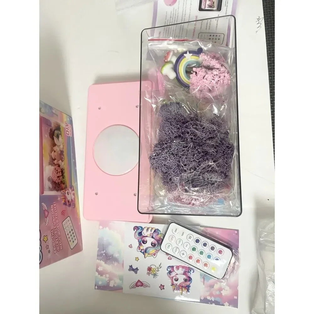 Unicorn Light-Up Terrarium Kit for Girl Kids - LED Night Light W/ Remote Control